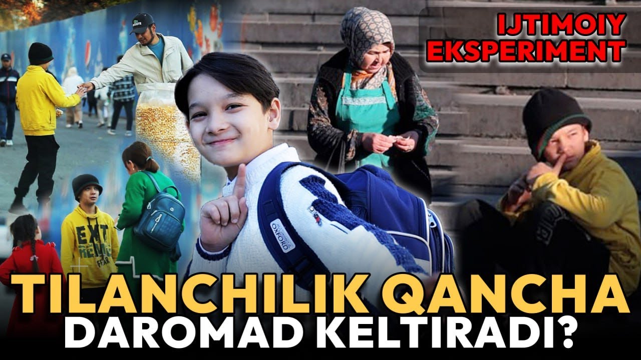 Ijtimoiy eksperiment: Yosh aktyor tilanchi rolini ijro etib, qancha pul topdi?