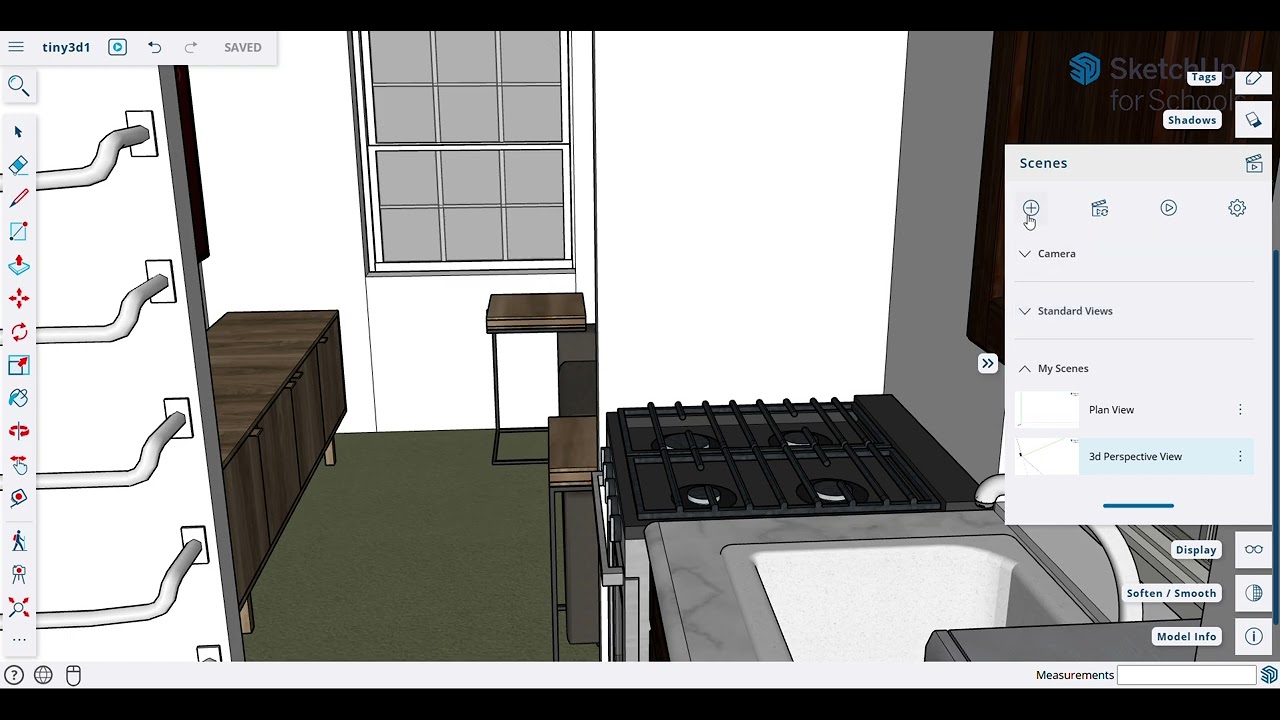 Sketchup for Schools - Setting up interior camera views.