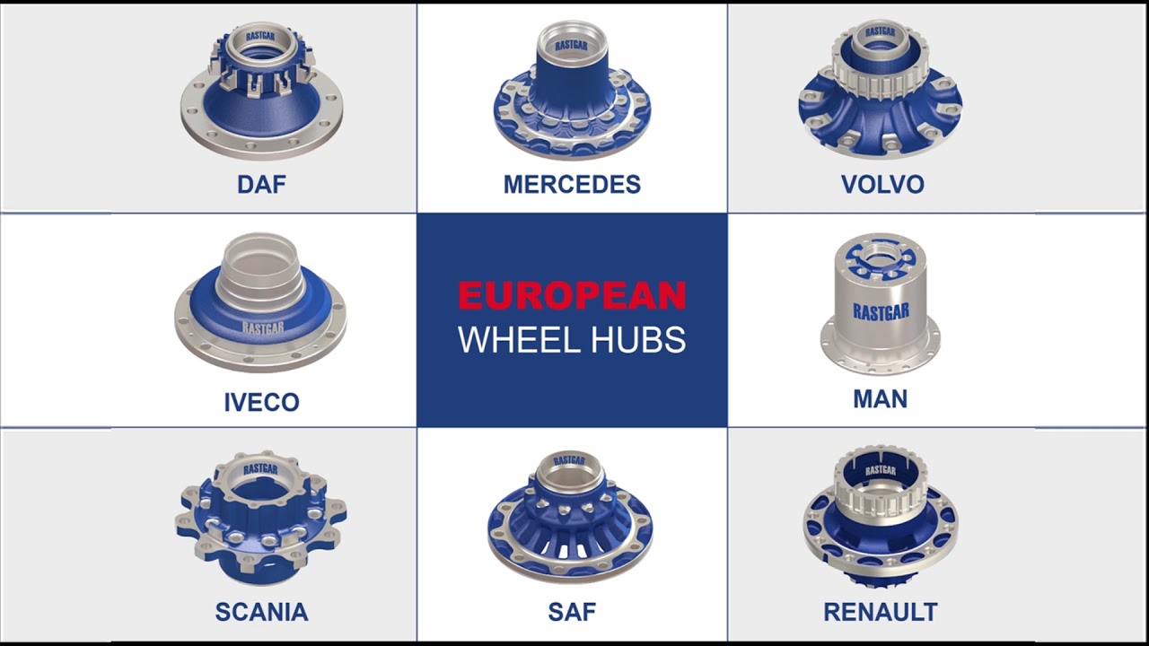 Rastgar European truck and trailer wheel hubs