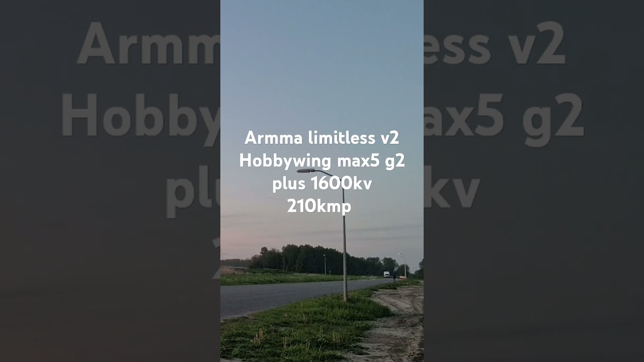 Arrma limitless Hobbywing max5 g2 plus 1600kv 12s 210kmp