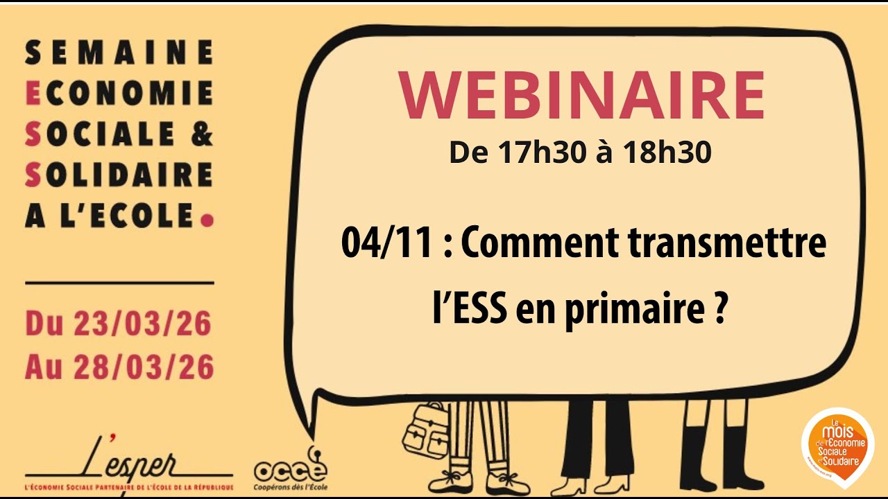 Webinaire | Comment transmettre l'ESS en primaire ?