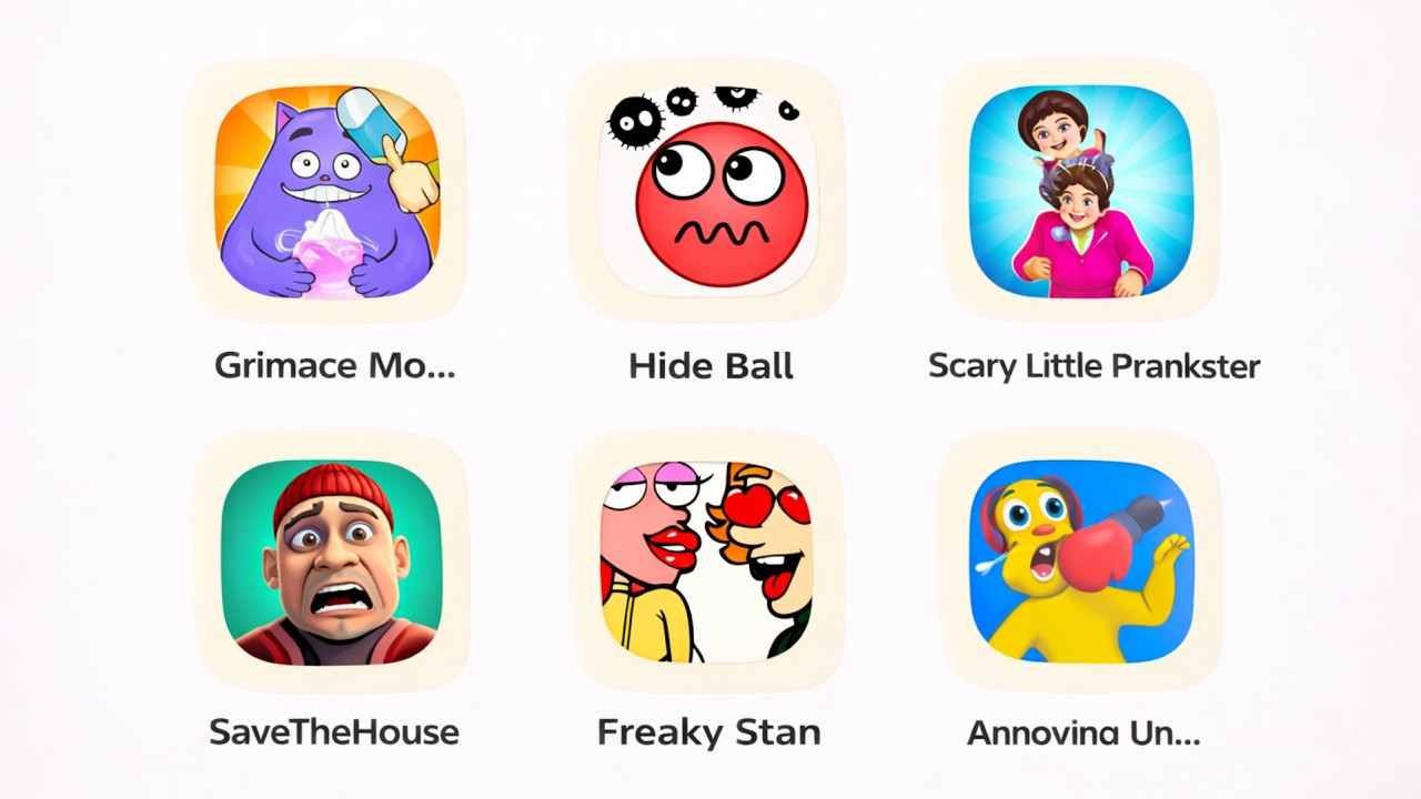 Freaky Stan, Scary Little Prankster, Annoying Uncle Punch Game, Grimace Monster Scary Survival