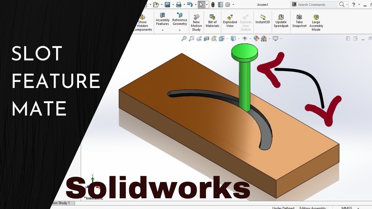 Slot Mate | SolidWorks (Assembly Mate)