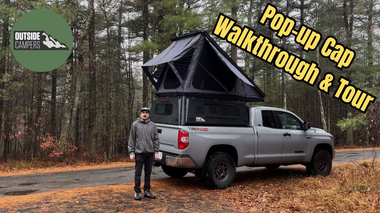 Outside Campers Pop Up Wedge Camper Cap Walkthrough & Tour