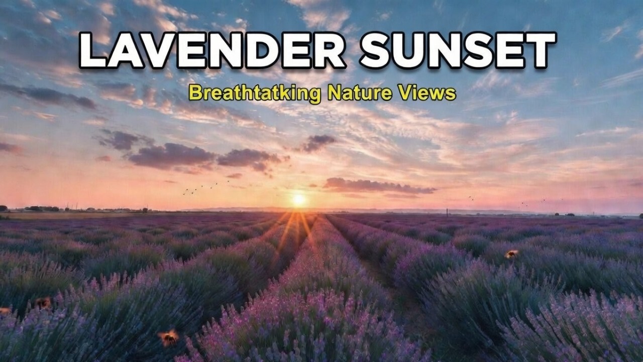 🌸 Lavender Fields Serenity 🦋✨Butterflies & Birds Dancing Among the Flowers 🎶