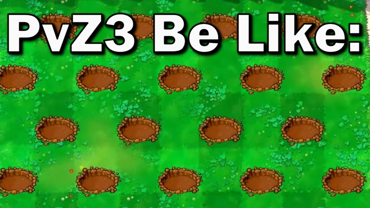 Растения против зомби, но половина лужайки &mdash; кратеры