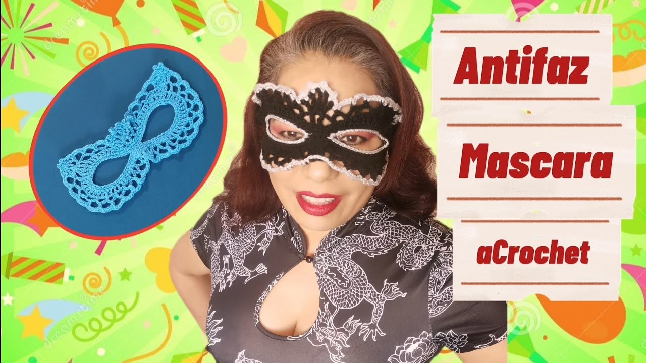 Máscara o ANTIFAZ a Crochet ❤️proyectos en crochet ❤️