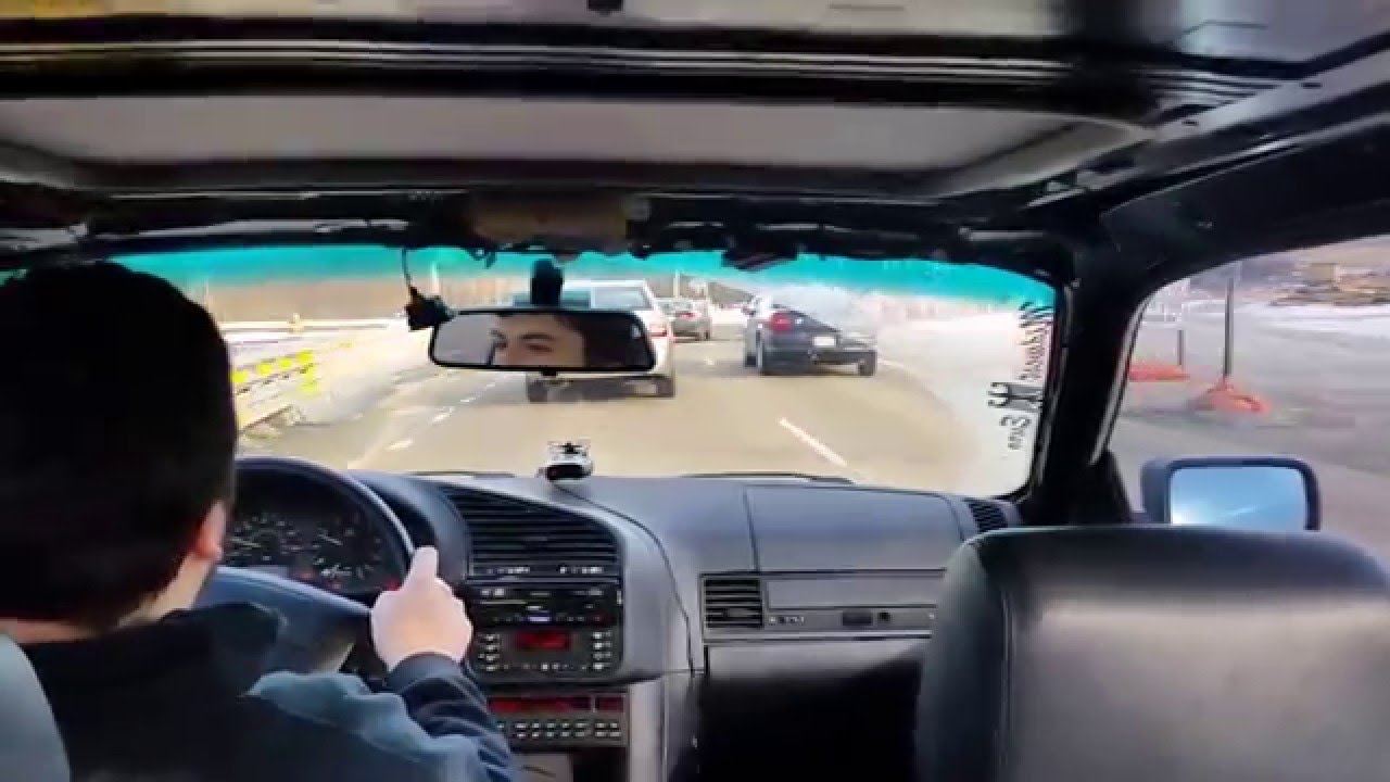 Driving my BMW E36 to School