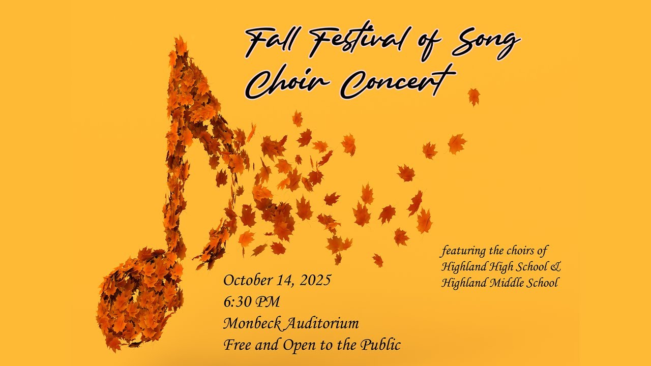 School Town of Highland Choirs in Concert  - Tuesday, October 14th, 2025