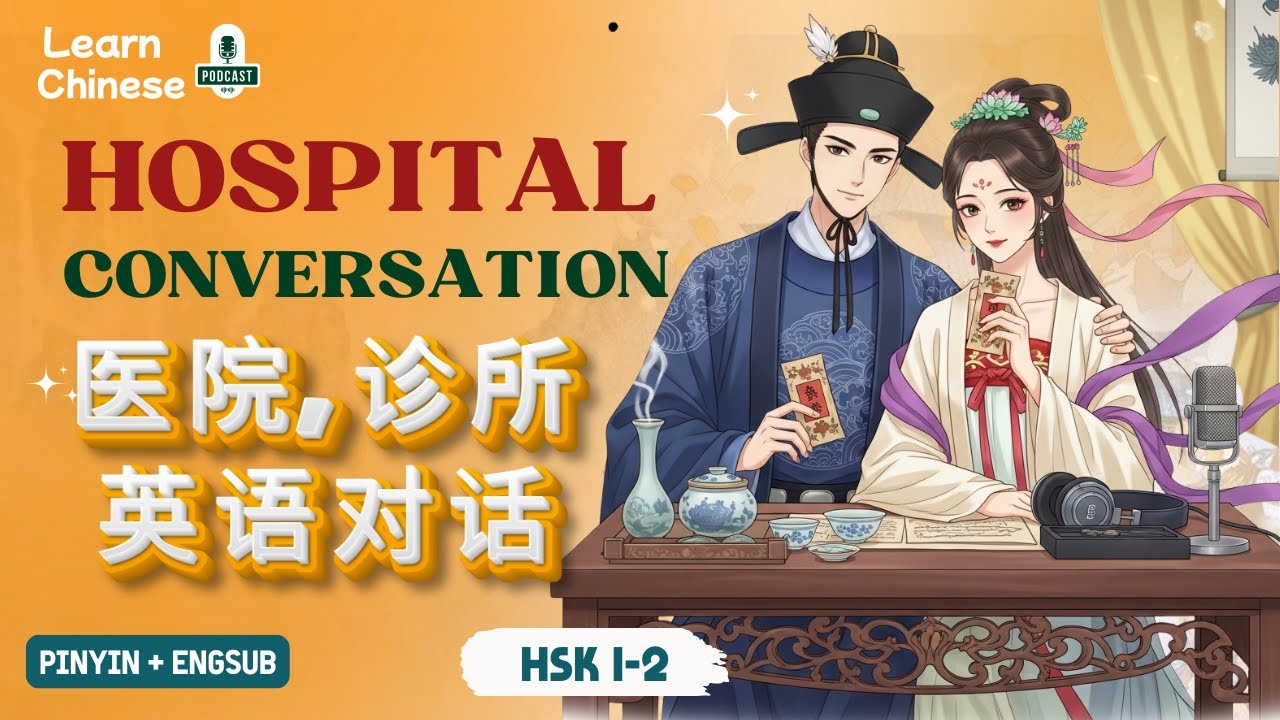 HSK 1-2 | Разговор на китайском в больнице/клинике | Практика аудирования китайского языка
