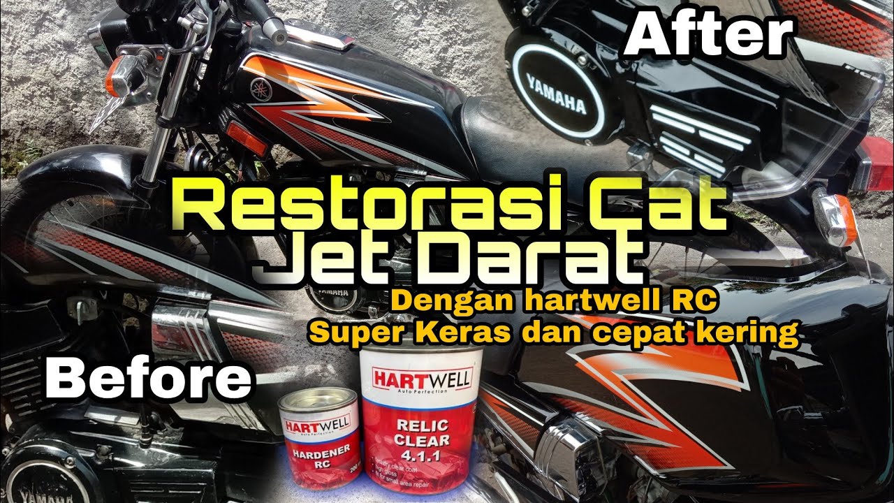 Restorasi Cat Yamaha RX King Dengan Clear Hartwell