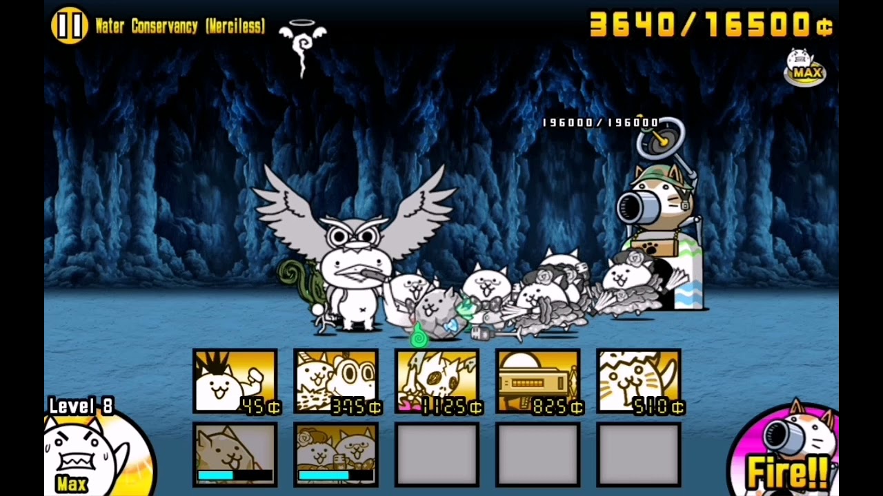 The Battle Cats | Water Conservancy 2 Units Only + L Research Combo