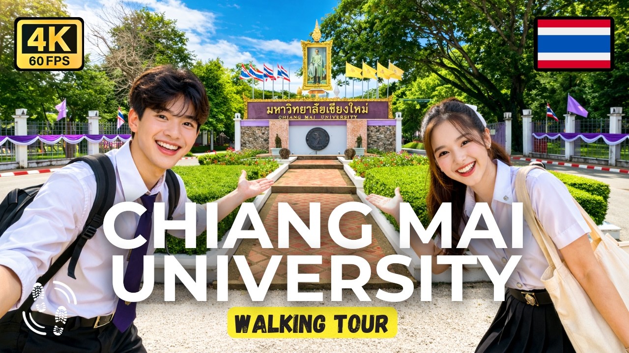Thailand’s Most Beautiful Campus 🌿 | Chiang Mai University Walking Tour | 4K 60fps No Talking