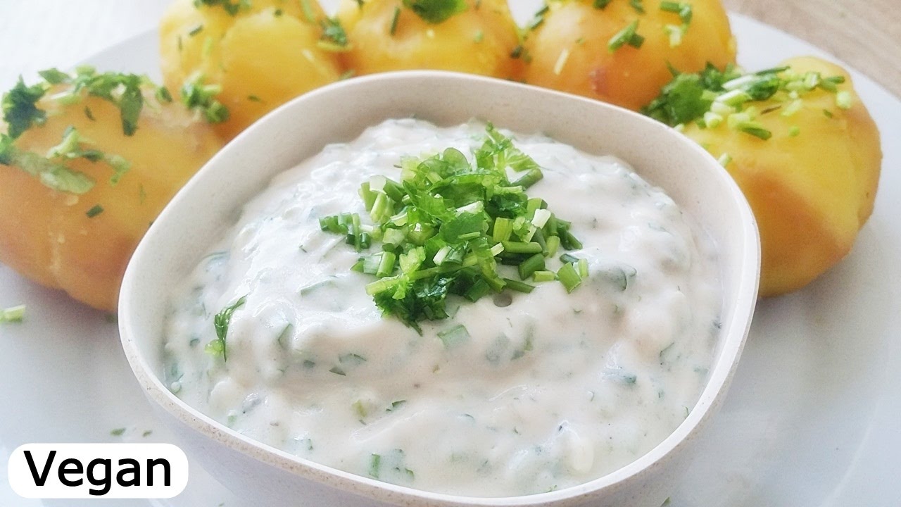 Rezept: veganer Kräuterquark selbstgemacht / als Brotaufstrich oder als Dip