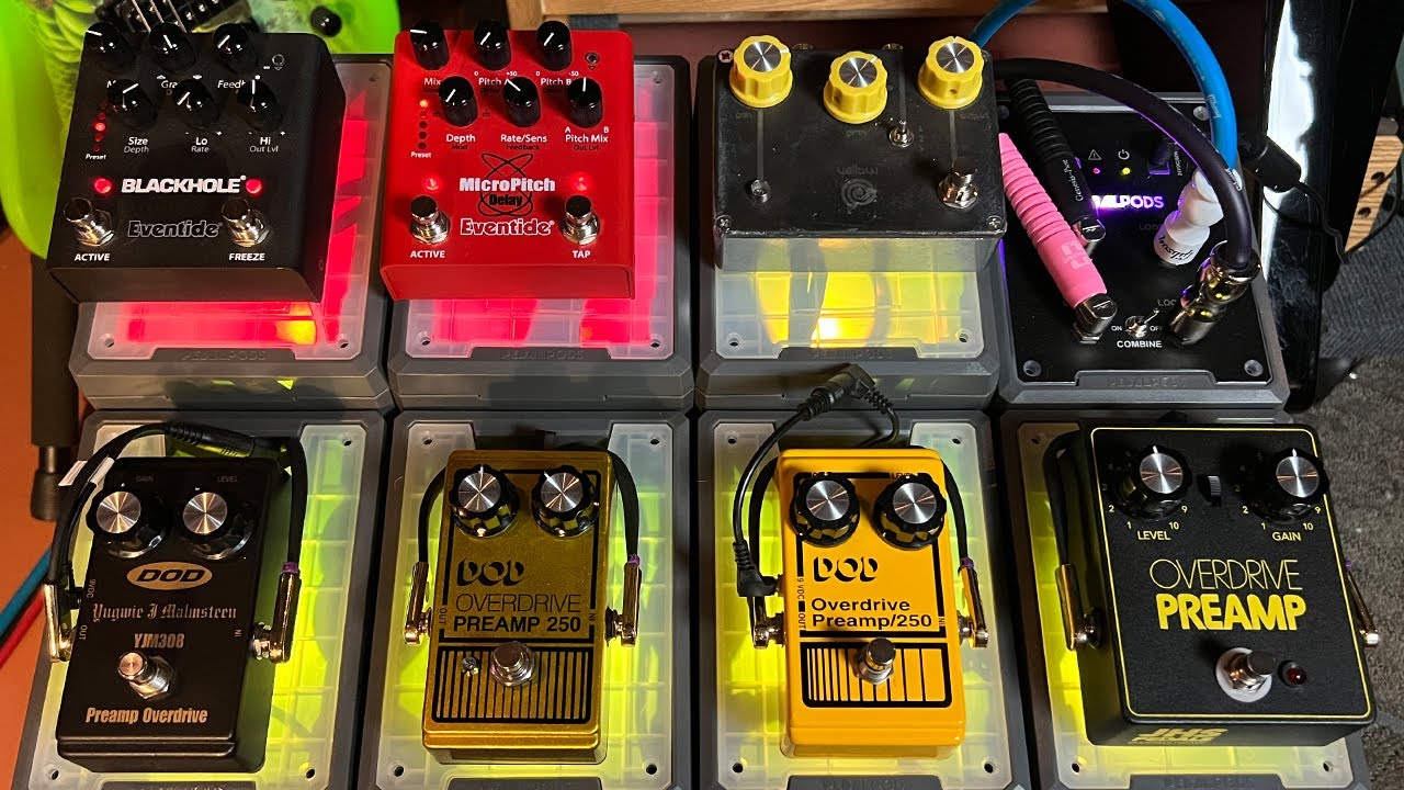 TTK LIVE - DOD 250 ShootOut!  V1 JHS Overdrive Preamp,  V5 Yellow, V7 Yngwie, V8 Reissue, V9 Spiral