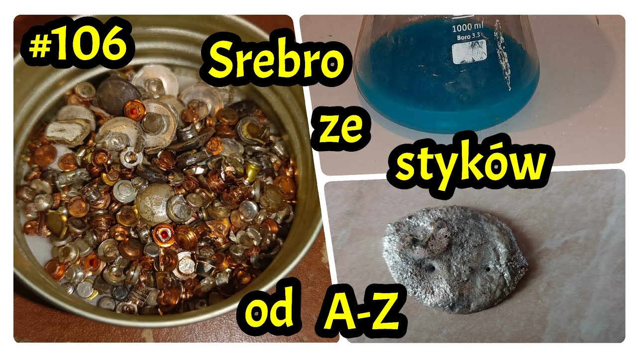 #106 Odzysk srebra ze styków. Doświadczenie chemiczne. #odzysk #srebro #silver