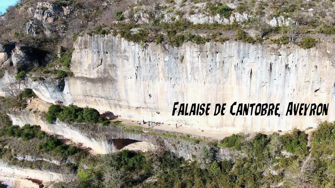 Escalade à Cantobre filmé au drone DJI Mavic 2 Zoom