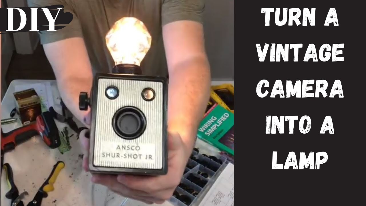 HOW TO: Turn A Vintage Camera Into A Lamp (DIY)