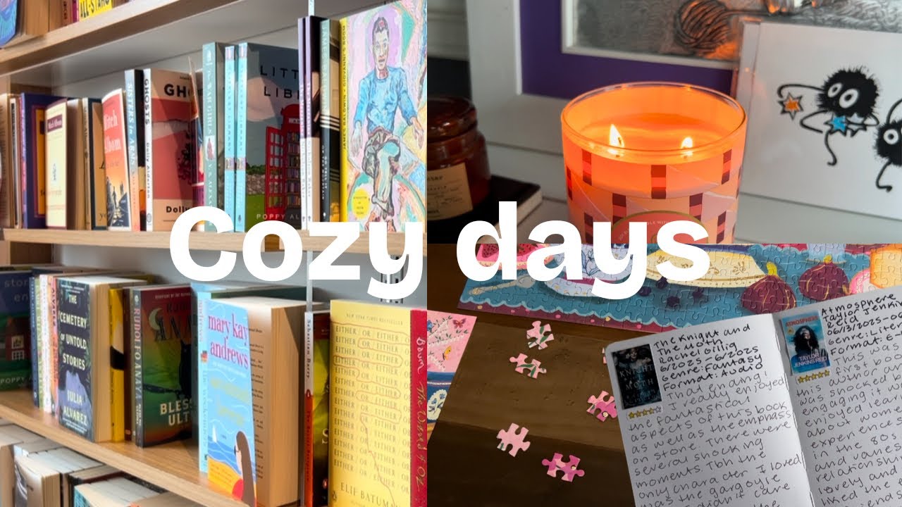 Cozy days ☁️ reading new releases, completing a puzzle & other hobbies