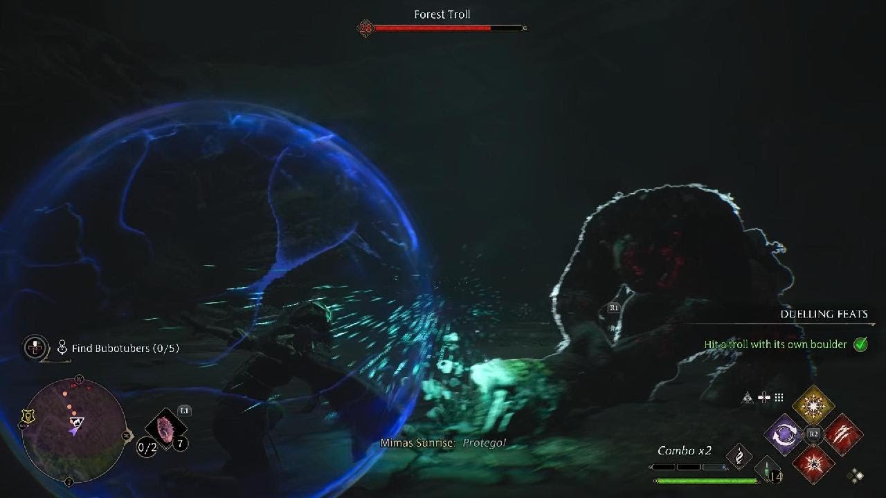 Fighting forest troll