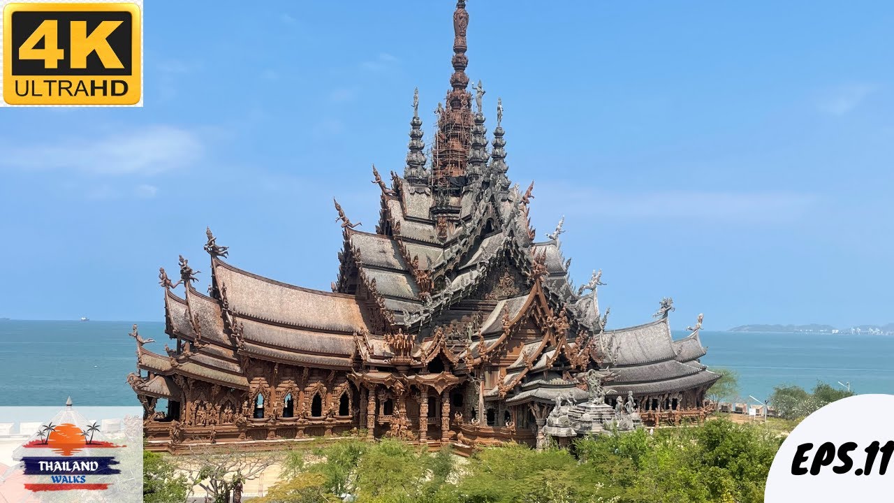[4K] SANCTUARY OF TRUTH  VIRTUAL TOUR - PATTAYA THAILAND