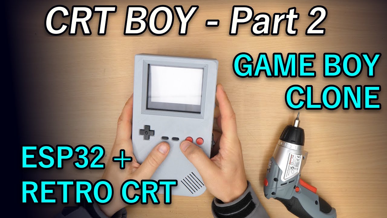 CRT BOY Часть 2: Корпус и обновление оборудования, напечатанные на 3D-принтере [клон ESP32 GAME BOY]