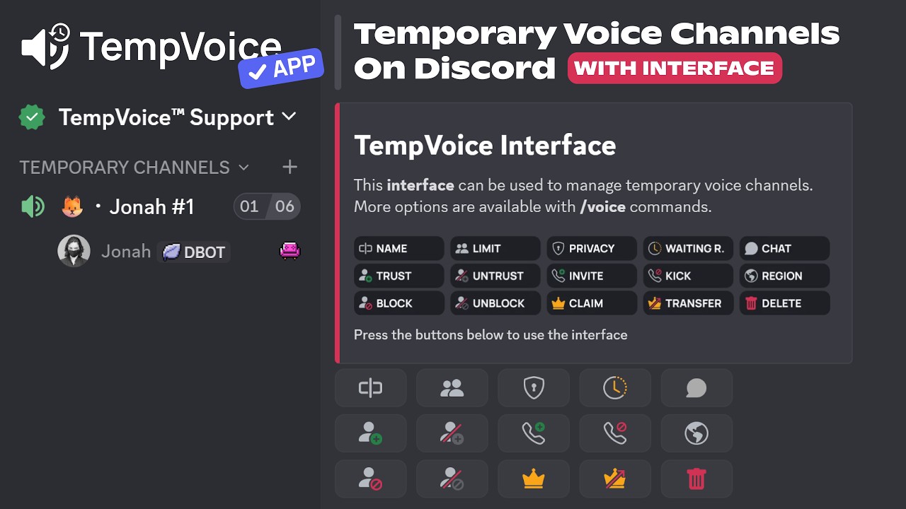 TempVoice Tutorial - Temporary Voice Channels on Discord