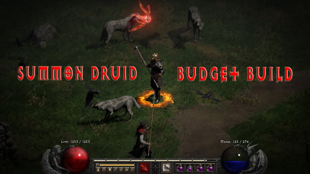 Full Summon Druid Build In Budget Gear - Diablo 2 Resurrected 2.4 PTR