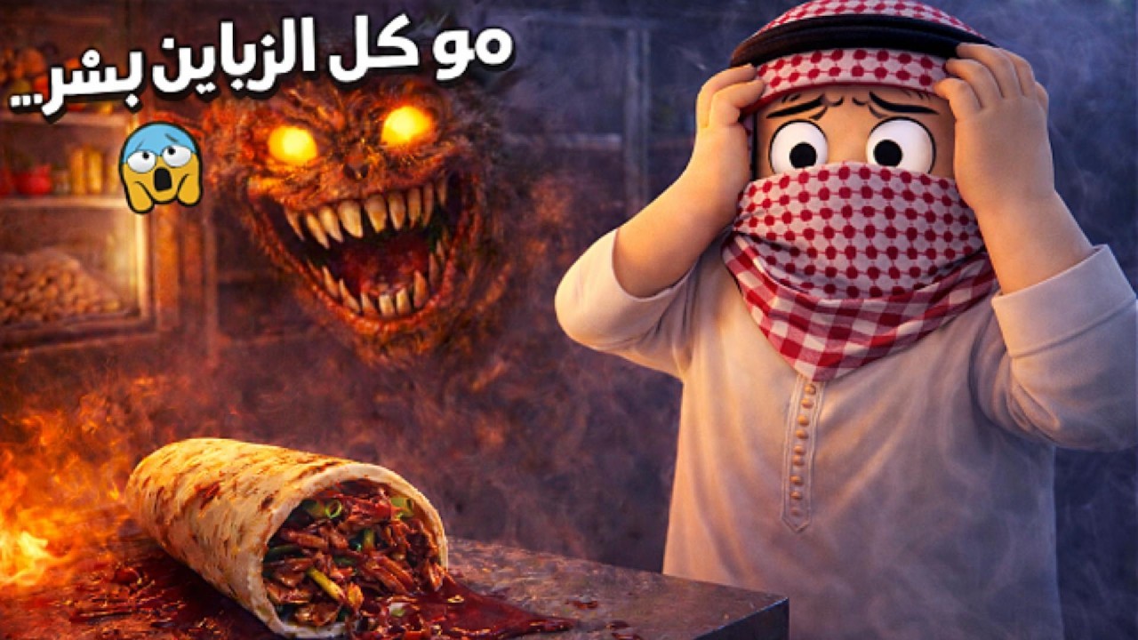 بعد منتصف الليل الساعة 3 الفجر في محل الشاورما😱💀#روبلكس |#roblox
