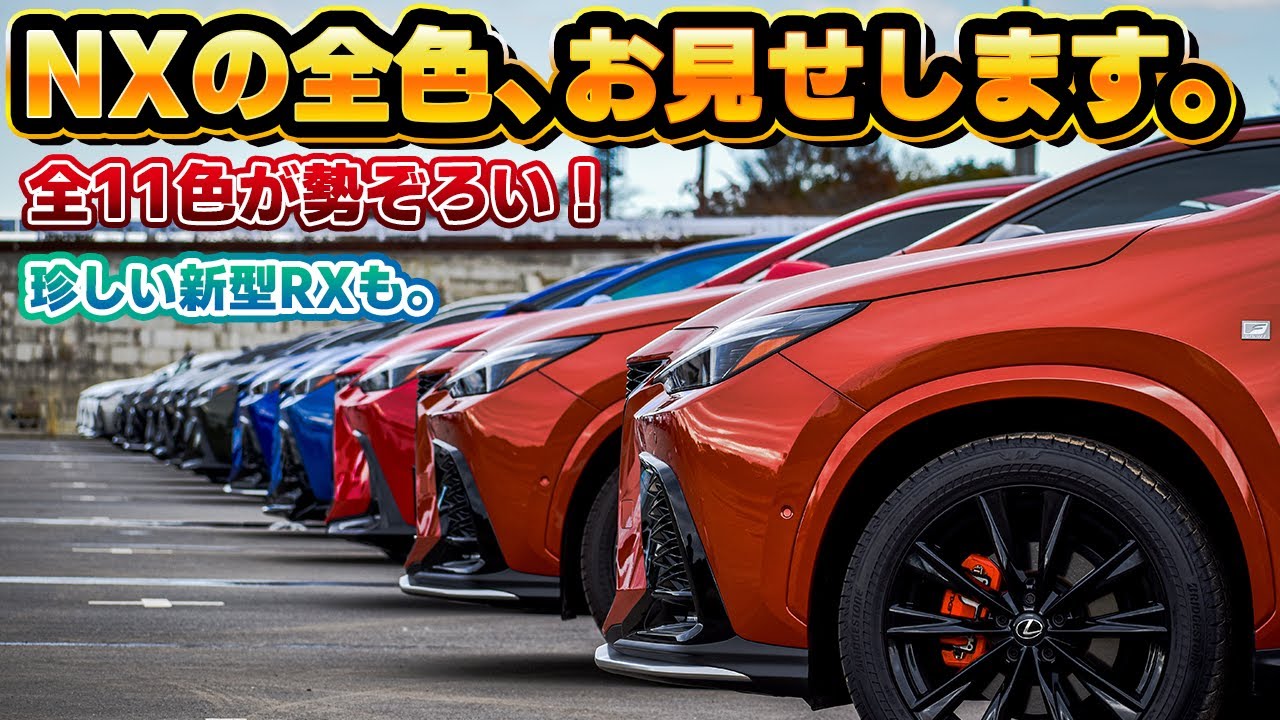 【11色全て揃う】レクサスNX全てのカラー集結してみた。グリル塗装した新型RXも！大規模オフ会 第17回 NEXUS MEETS at 埼玉にてレクサスNXが全色揃う！