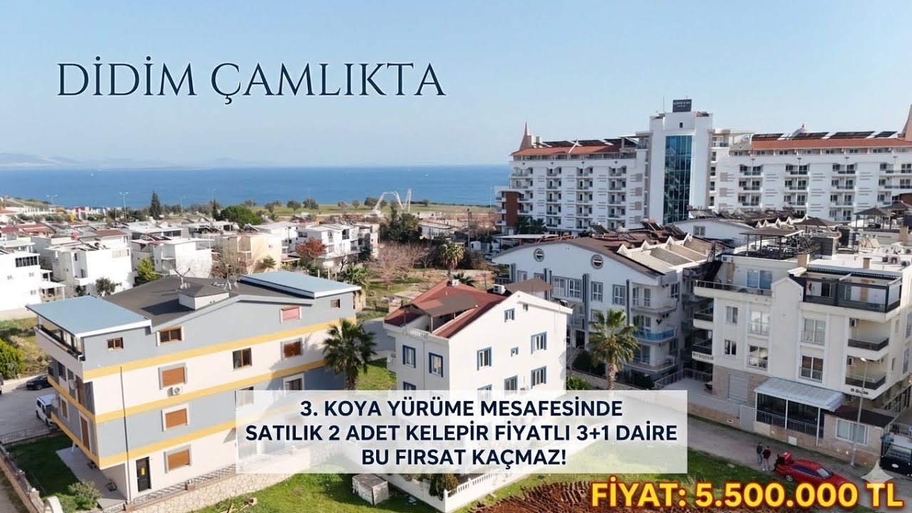 🏡 DİDİM ÇAMLIK MAHALLESİ'NDE ACİL SATILIK KELEPİR FİYATA 3+1 DAİRE 💥 SAHİLE YÜRÜME MESAFESİNDE 
