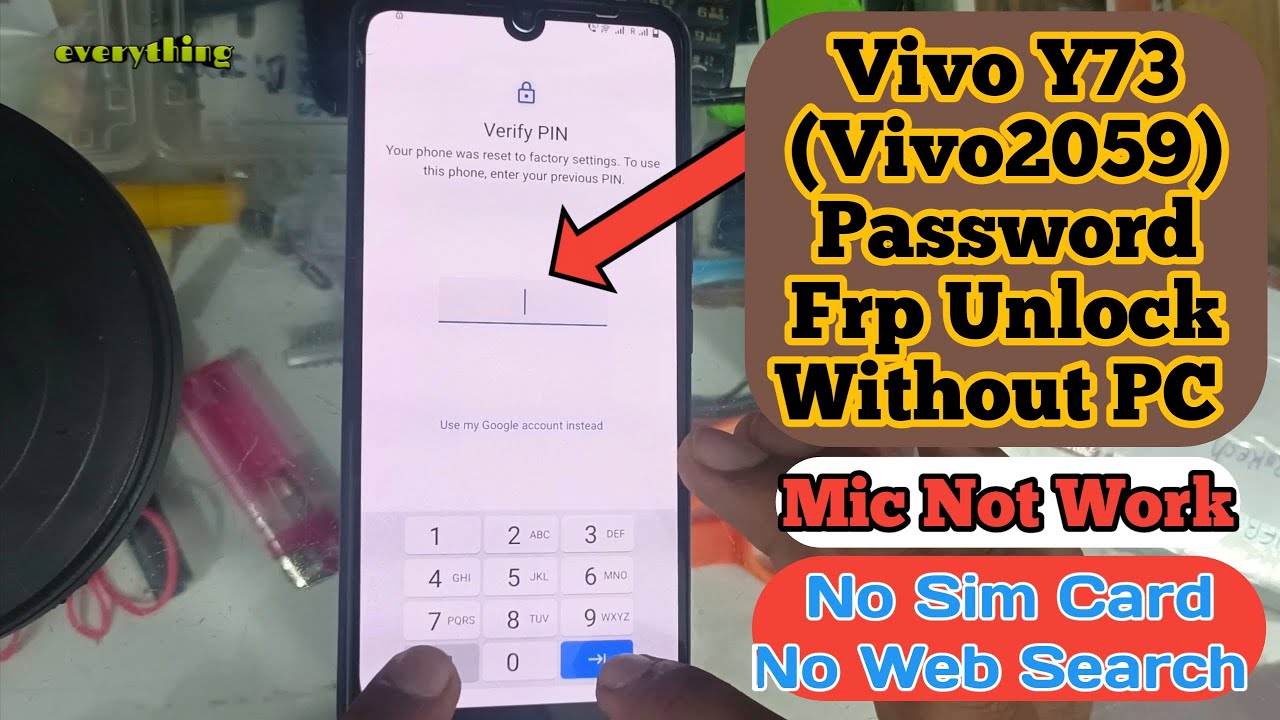 Vivo Y73 (Vivo2059) Password Frp Unlook WithOut PC/ Letest Security New Phone Unluck/बस तरीका जान लो