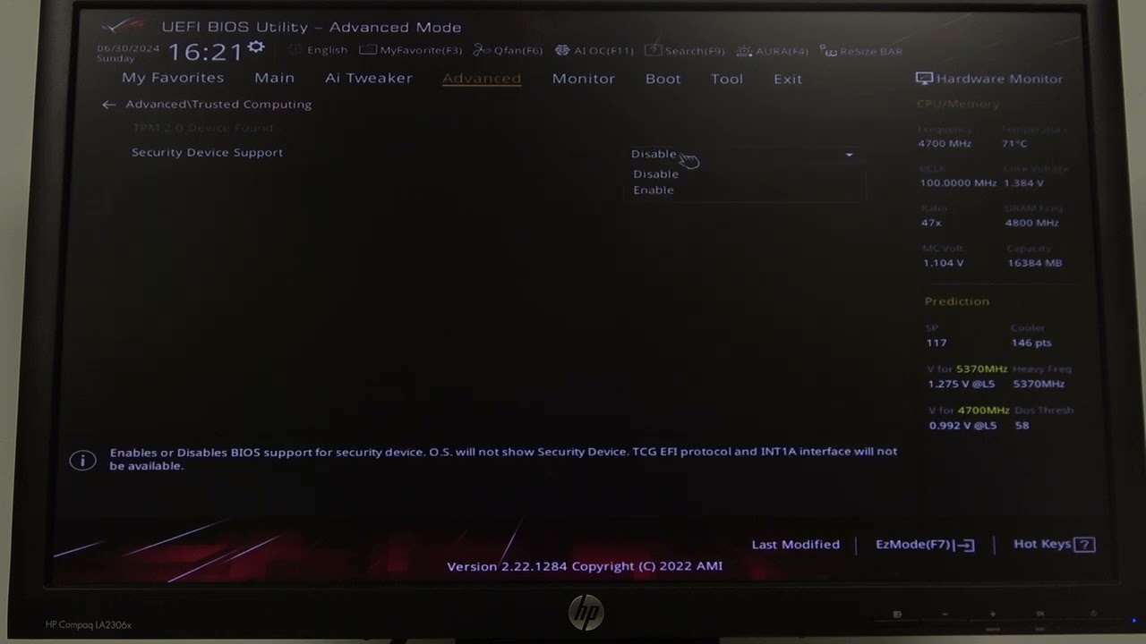 How To Enable & Disable Security Device Support On Asus ROG STRIX Series