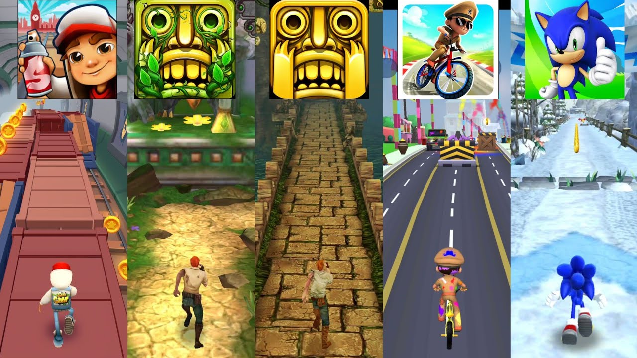 Subway Surfers 🆚 Temple Run 2 🆚 TEMPLE RUN 🆚 Little Singham Cycle Race 🆚 Sonic Dash