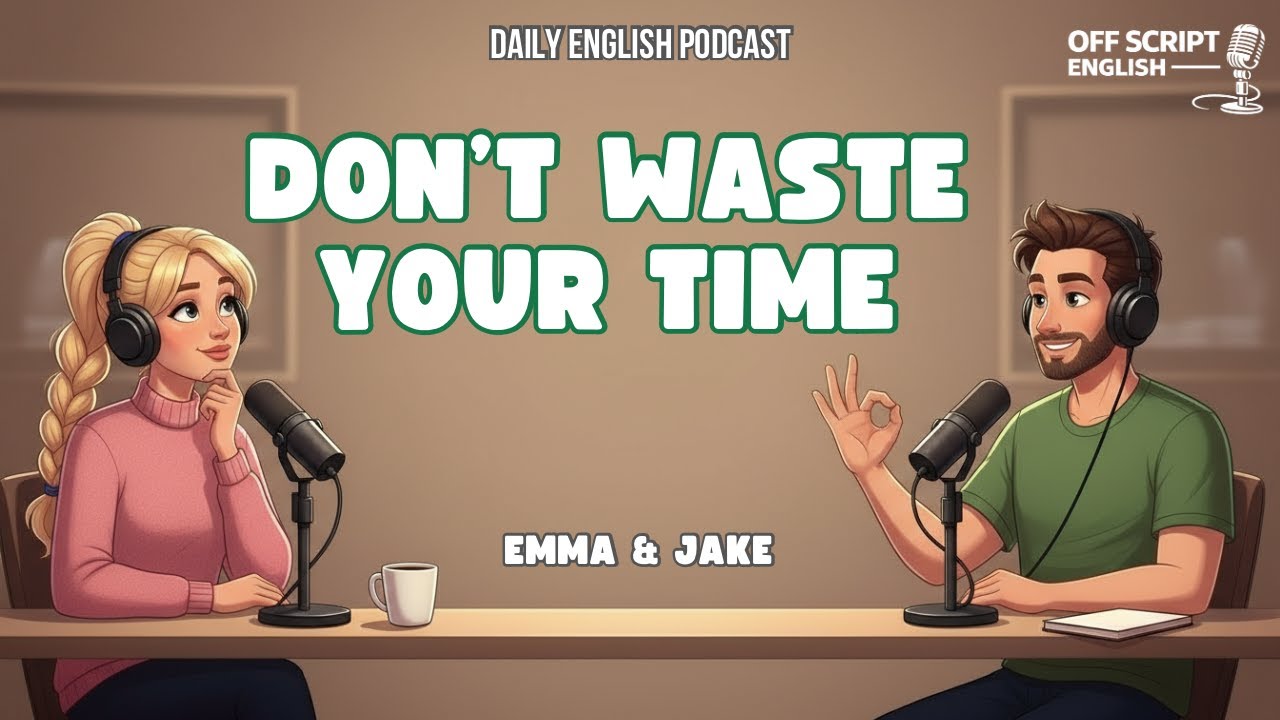 English Podcast for Easy English Conversation | Don’t Waste Your Time | English Practice