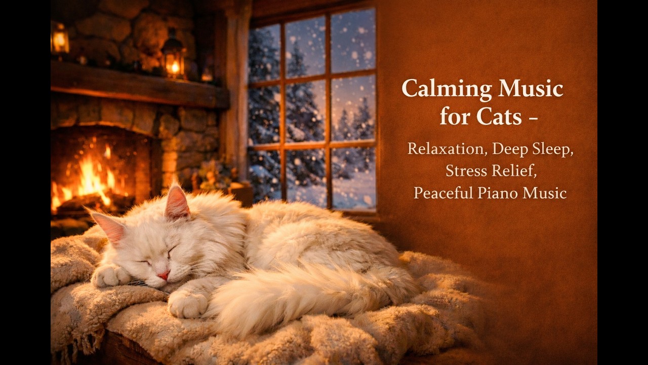 Calming Music for Your Cats - Relaxation, Deep Sleep, Stress Relief, Peaceful Piano Music 2026