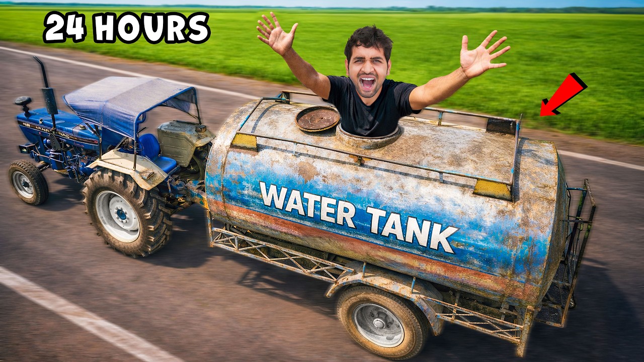 Surviving 24 Hour Inside Water Tanker 🥶 इस Challenge ने हालत खराब कर दी😭