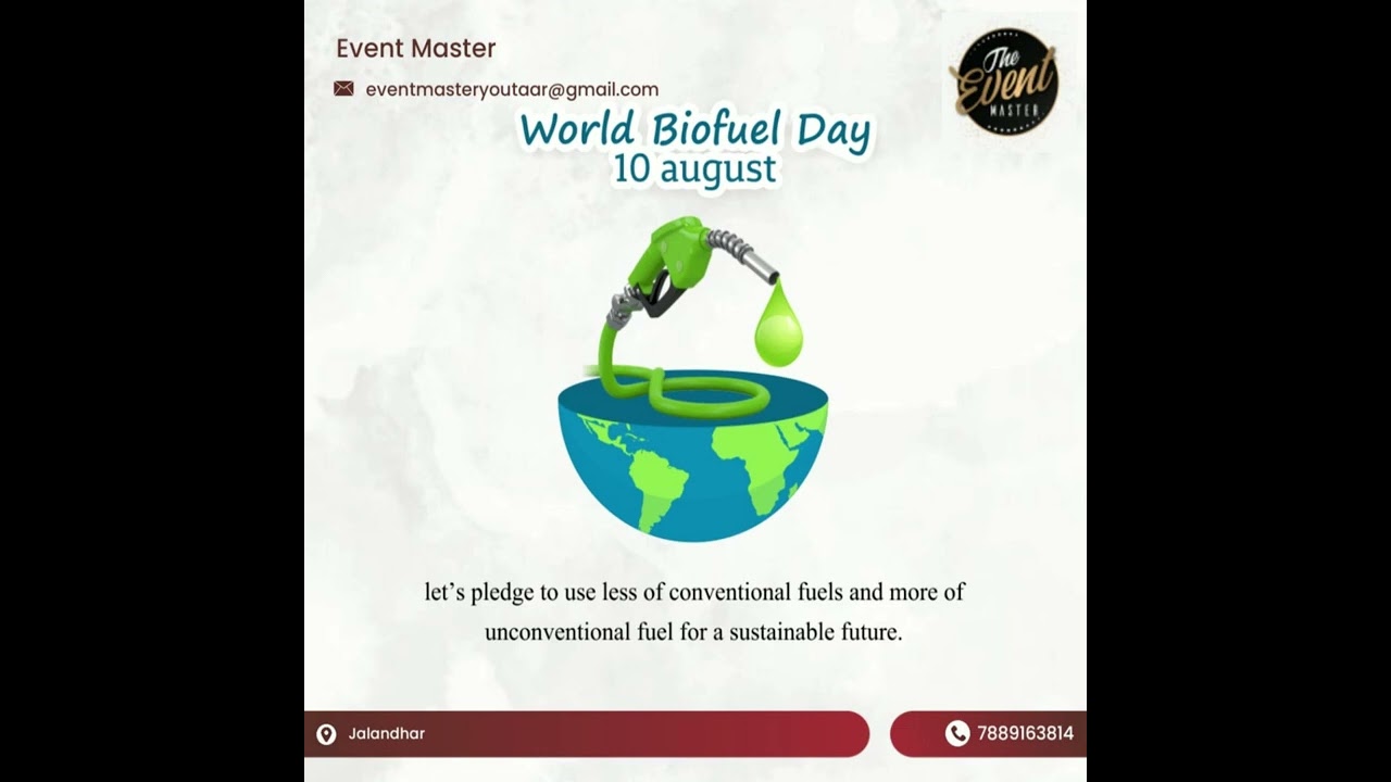 World Biofuel Day 2022 | Biofuel Day 2022 | 10th Aug Bio Fuel Day 2022