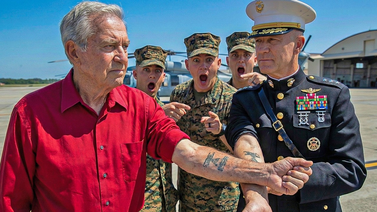 Marines Mocked A Old Veterans Tattoo, But Silenced When The General Showed He Had It Too