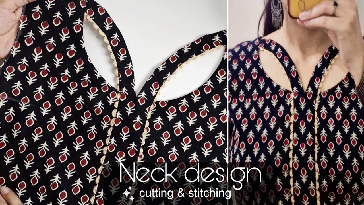 New Latest Neck Design 😍 With Lace | New trending Kurti Gala Design With Lace | cutting & stitching