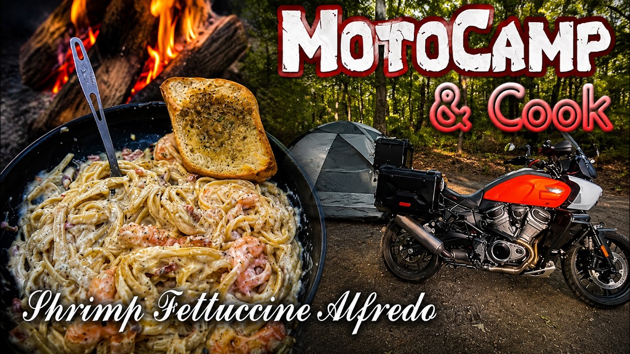 Fine dining while Camping on the Motorcycle