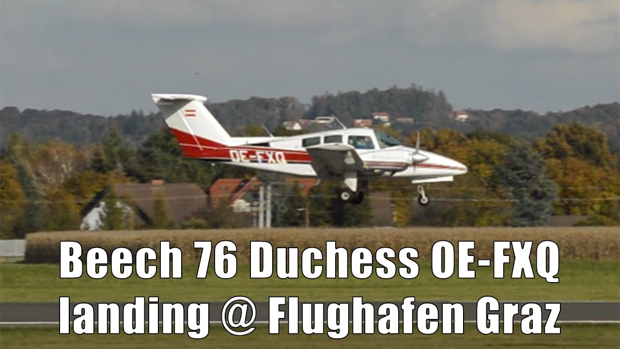 Beech 76 Duchess landing @ Flughafen Graz | OE-FXQ