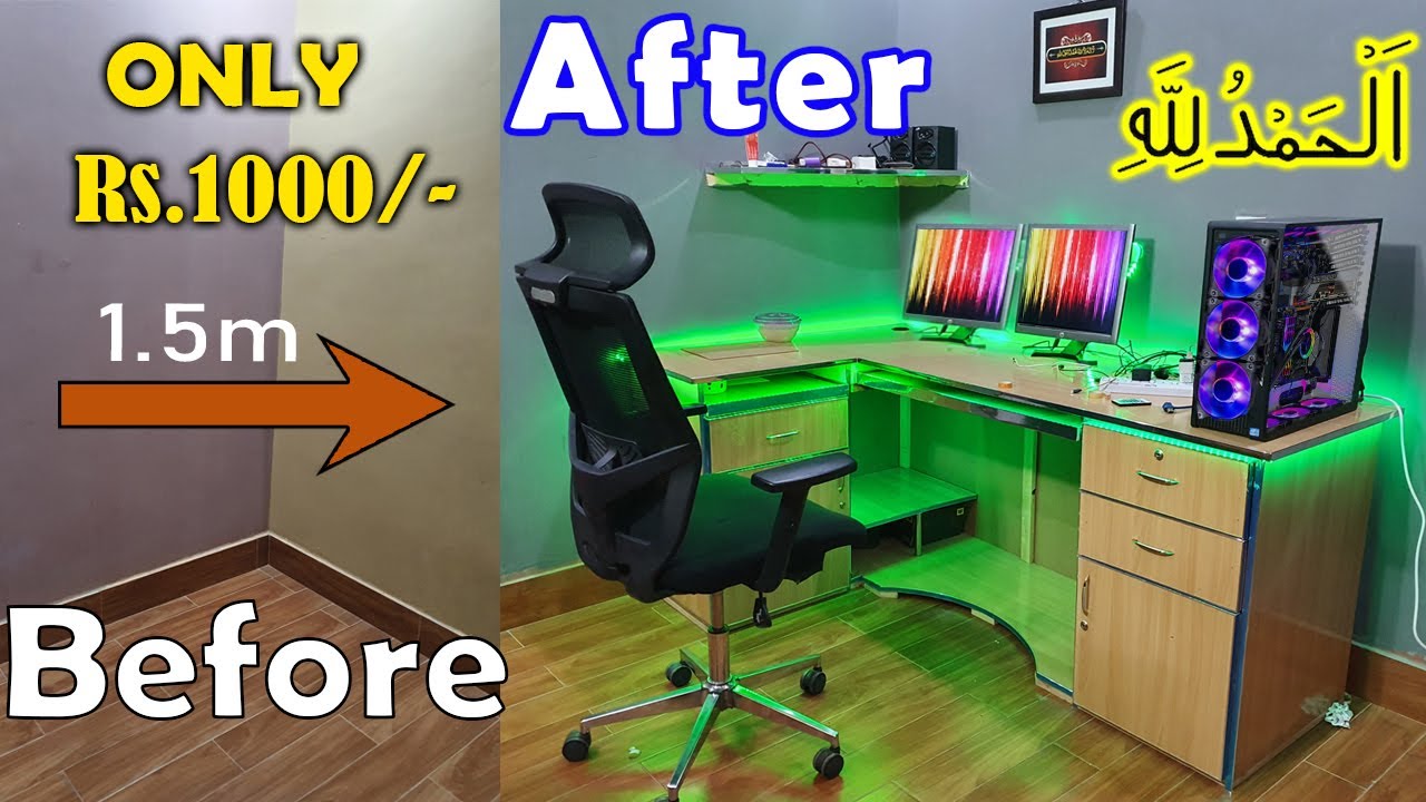 My New COMPUTER Counter | Gaming Table | computer table | Amazing computer table | gaming room |