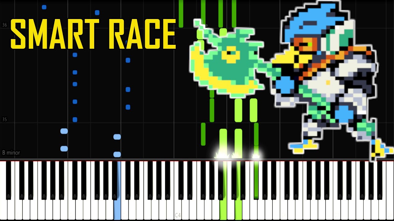 Smart Race (Berdly Fight Theme) - Deltarune Chapter 2 (Synthesia Piano Tutorial)
