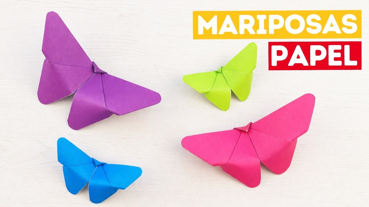 🦋 Cómo hacer mariposas de papel fácil y rápido origami
