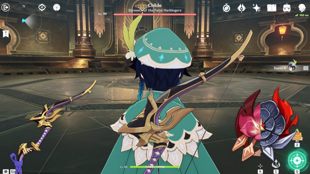 Hamayumi Venti vs Childe (Genshin Impact)