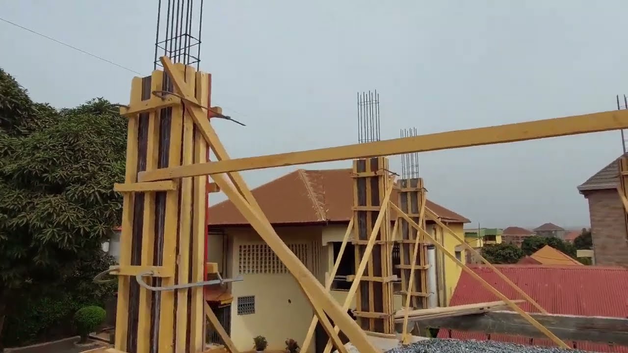 Immeube R+3 Toute les Étapes de A-Z PARTIE III ✅Poteaux Etage/Traçage/ Coffrage en bois/Ferraillage