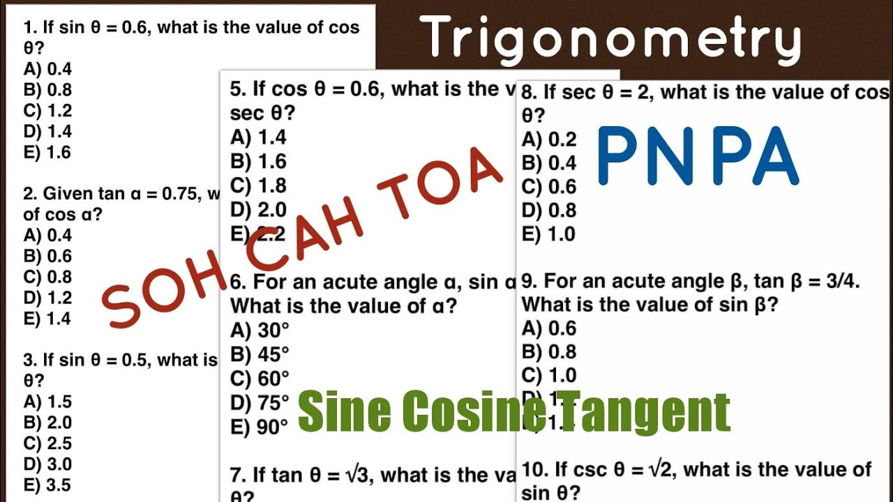 Trigonemetry: SAH CAH TOA | without calculator