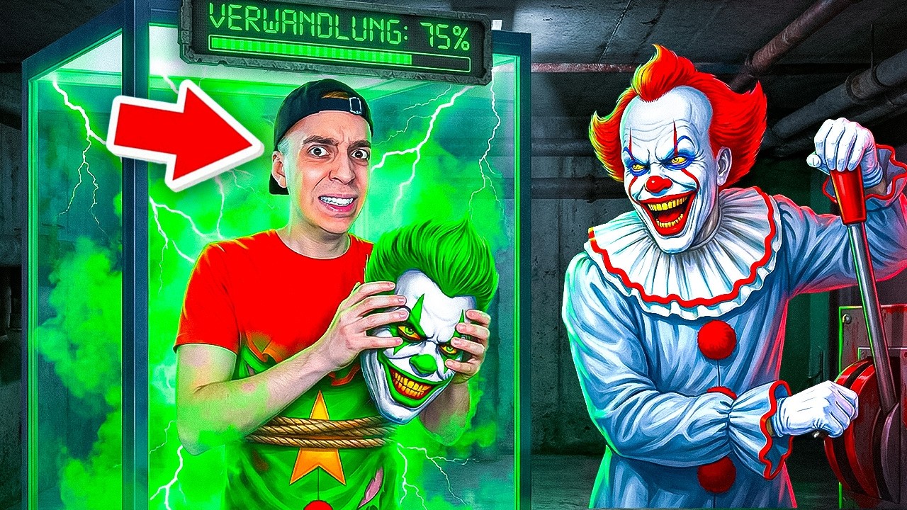 meine VERWANDLUNG in den GRÜNEN HORROR CLOWN... 😳