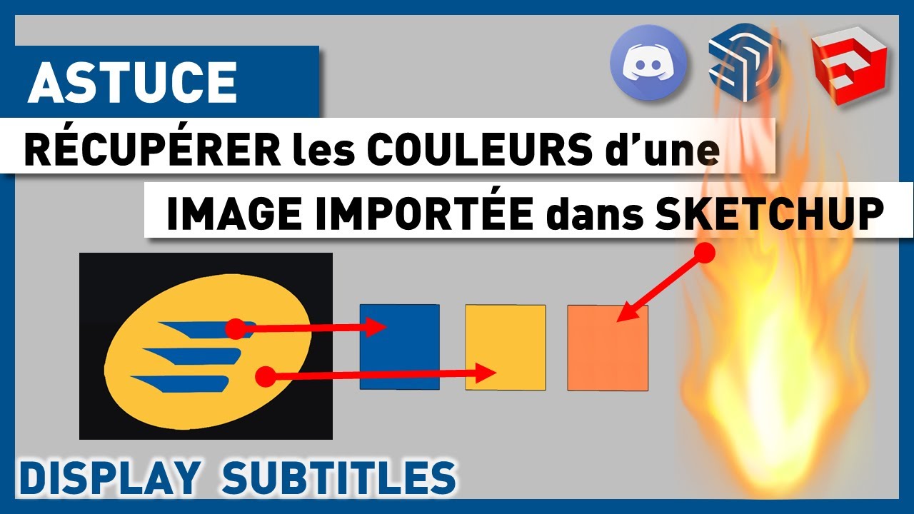 RÉCUPÉRER les COULEURS d'une IMAGE IMPORTÉE dans SKETCHUP - COPIER - CAPTURER -ASTUCE - tuto gratuit
